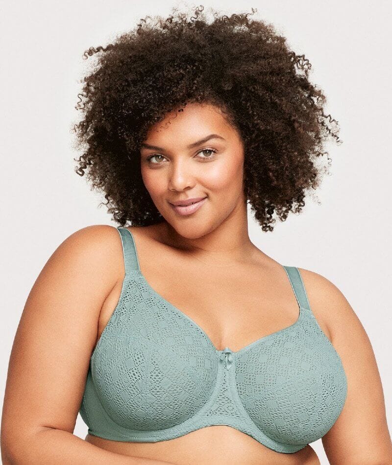 Glamorise Lace Comfort WonderWire Bra - Jade Bras  