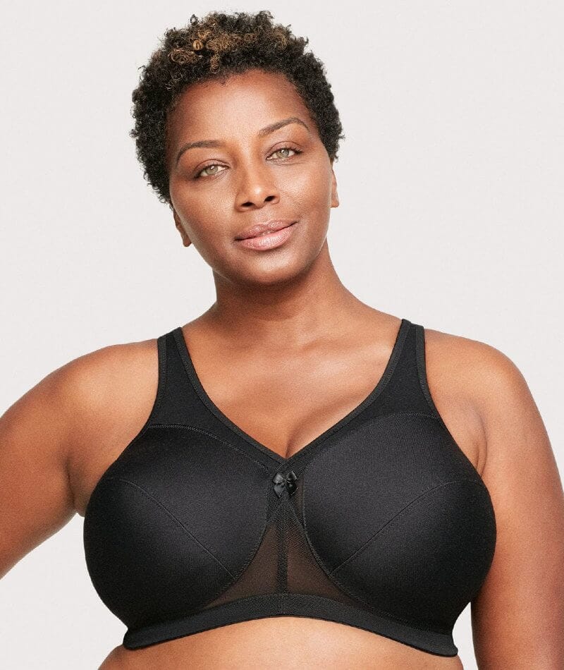 Glamorise Magiclift Active Support Wire-Free Bra - Black Bras  