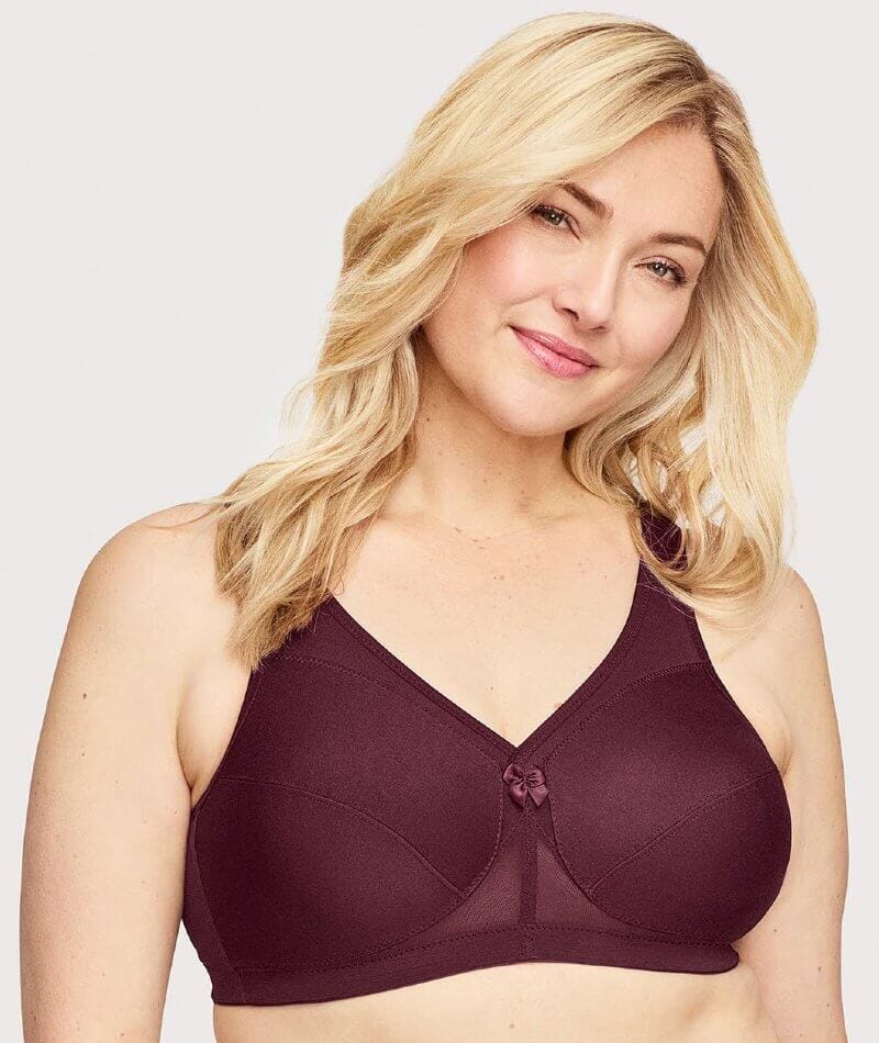 Glamorise Magiclift Active Support Wire-Free Bra - Wine Bras  