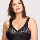 Glamorise Magiclift Cotton Support Wire-Free Bra - Black