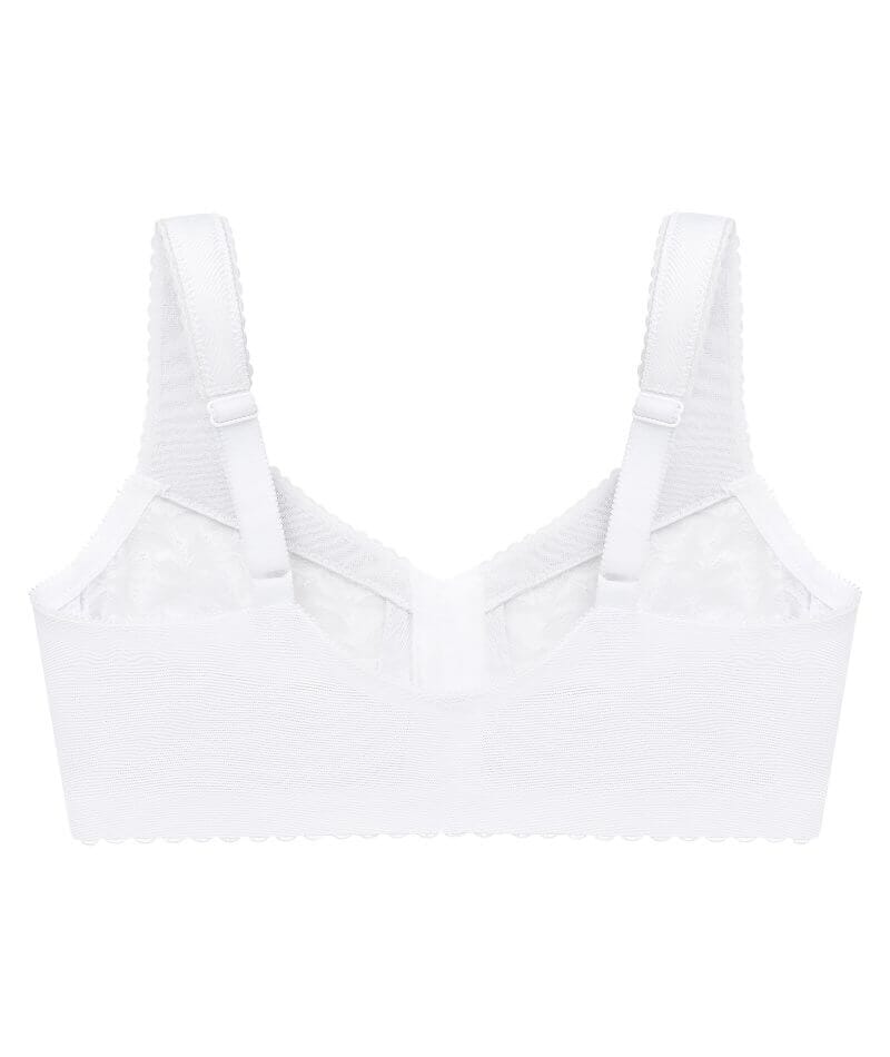 Glamorise Magiclift Front-Closure Support Wire-Free Bra - White Bras 