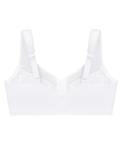 Glamorise Magiclift Front-Closure Support Wire-Free Bra - White Bras 