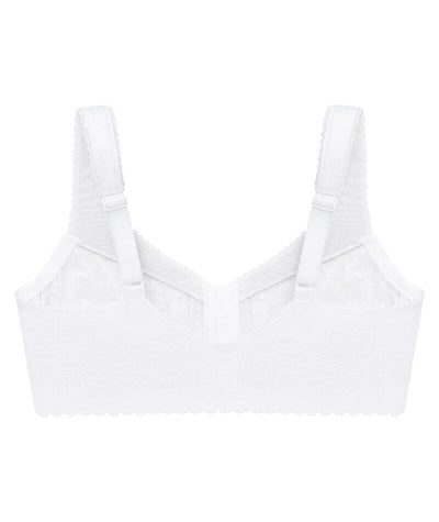 Glamorise Magiclift Front-Closure Support Wire-Free Bra - White Bras 