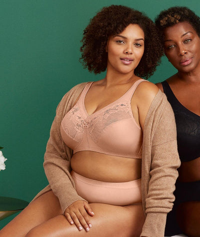 Glamorise Magiclift Minimizer Wire-Free Bra - Cafe