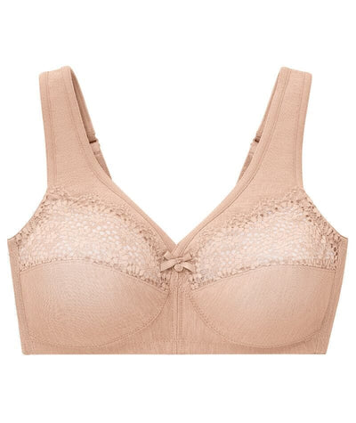 Glamorise Magiclift Moisture Control Wire-Free Bra 2 Pack - Cafe Bras 