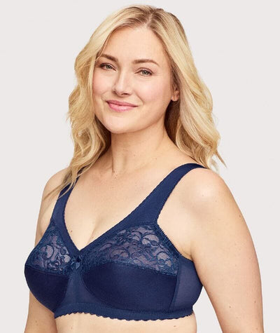 Glamorise Magiclift Original Wire-Free Support Bra - Blue Bras 