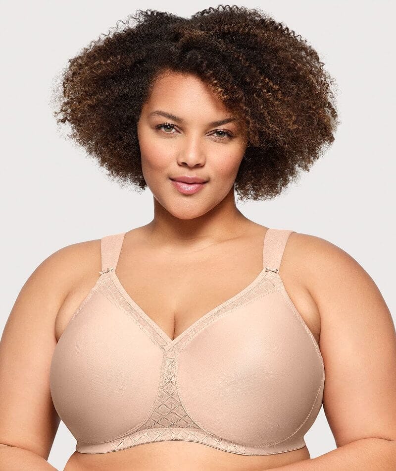 Glamorise Magiclift Seamless Support Wire-Free T-Shirt Bra - Cafe Bras  