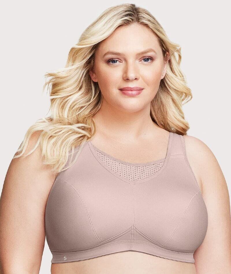 Glamorise No-Bounce Camisole Elite Wire-Free Sports Bra - Rose Tan Bras  