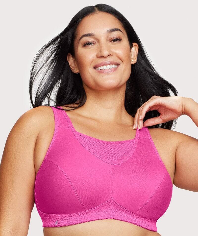 Glamorise No-Bounce Camisole Wire-Free Sports Bra - Rose Violet Bras 