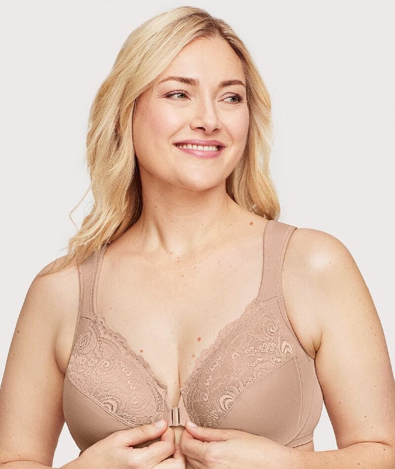 Glamorise WonderWire Front-Closure Bra - Cafe Bras 