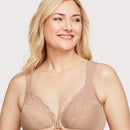 Glamorise WonderWire Front-Closure Bra - Cafe