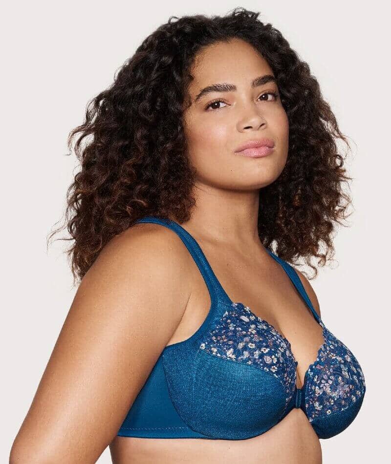 Glamorise WonderWire Front-Closure Bra - Dark Denim Bras 