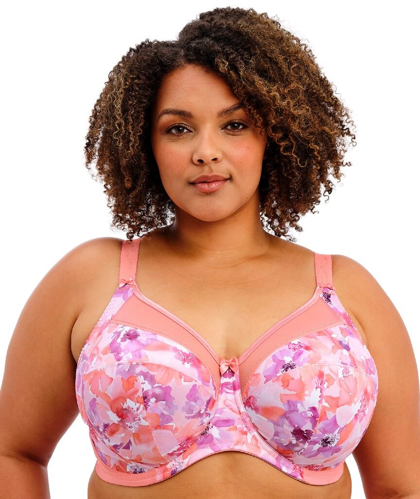 Goddess Kayla Underwired Banded Bra - Coral Petal 