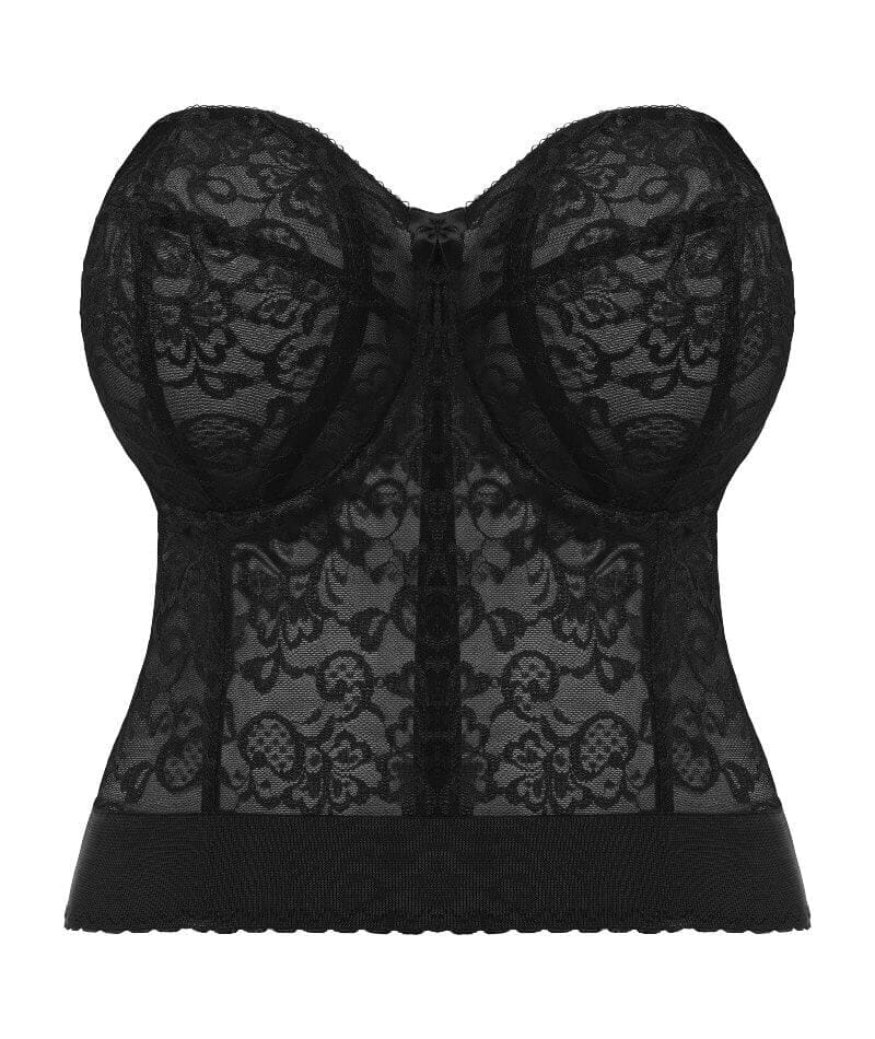 Goddess Lace Bridal Bustier - Black Bras 