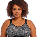 Goddess Sport Wire-Free Sports Bra - Black Snake
