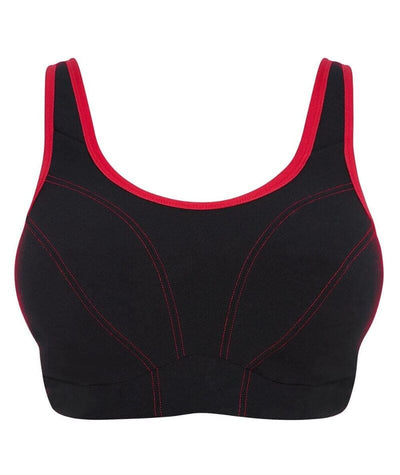 Goddess Sport Soft Cup Wire-Free Sports Bra - Black Bras 