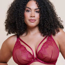 Curvy Kate Heartstopper High-Apex Deep Plunge Bra - Sangria