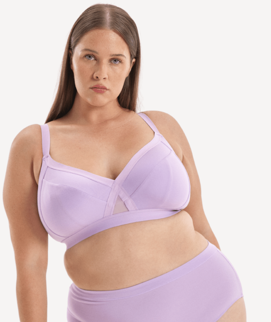 Nala Support Wirefree Bralette - Better Than Cotton Bra - Lavender Fizz 