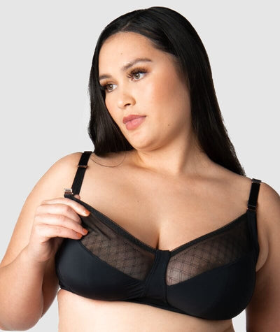 Hotmilk Lunar Eclipse Nursing Wirefree Bra - Black Bras 