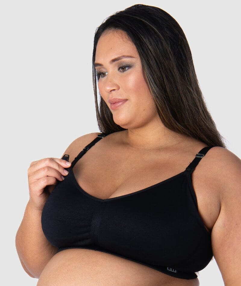 Hotmilk My Necessity Full Cup Wirefree Maternity & Nursing Bra - Black Bras 