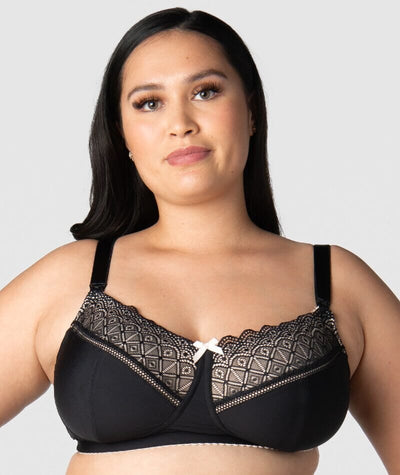 Hotmilk Show Off Maternity Wirefree Nursing Bra - Black Bras 