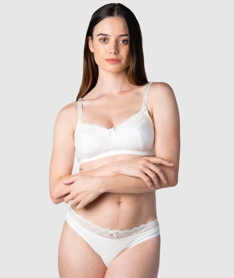 Hotmilk Show Off Maternity Wirefree Nursing Bra - Ivory Bras 