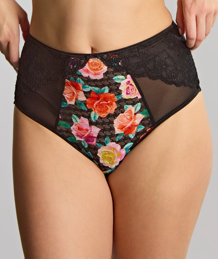 Panache Envy Deep Brief - Black Rose 