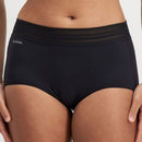 Jockey No Panty Line Promise Sheer Tops Full Brief - Black