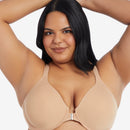 Leading Lady The Adela Front-Closure Underwire Racerback T-Shirt Bra - Sand