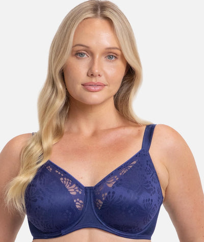 Triumph Lacy Minimizer Bra - True Navy – 10D
