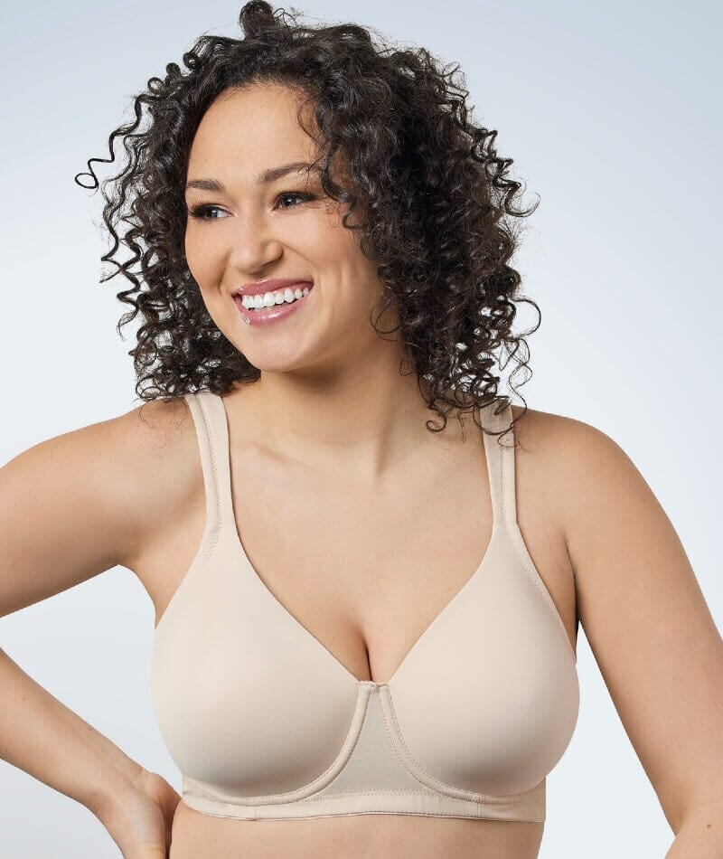 Leading Lady Molded Padded Seamless Wirefree Bra - Nude Bras  