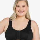 Leading Lady Marlene Wire-free Front Close Comfort Bra - Black