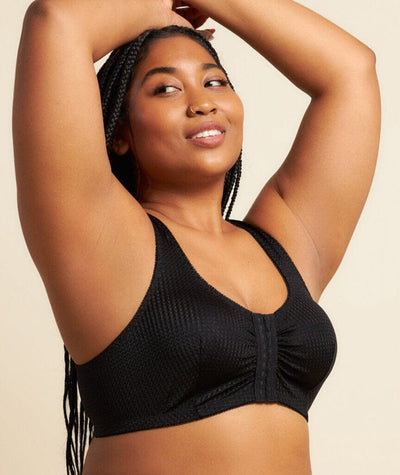 Leading Lady Marlene Wire-free Front Close Comfort Bra - Black Bras 