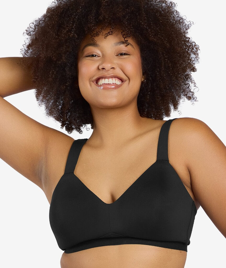 Leading Lady The Aurora Lightly Lined Microfiber Wire-free Bra - Black 
