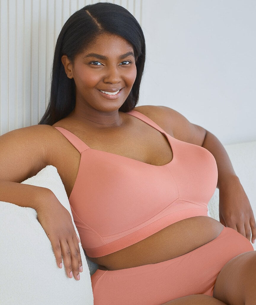 Leading Lady The Aurora Lightly Lined Microfiber Wire-free Bra - Canyon Clay