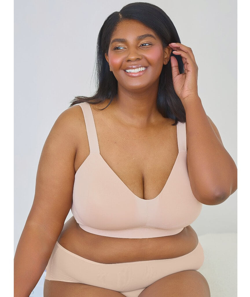 Leading Lady The Aurora Lightly Lined Microfiber Wire-free Bra - Sand