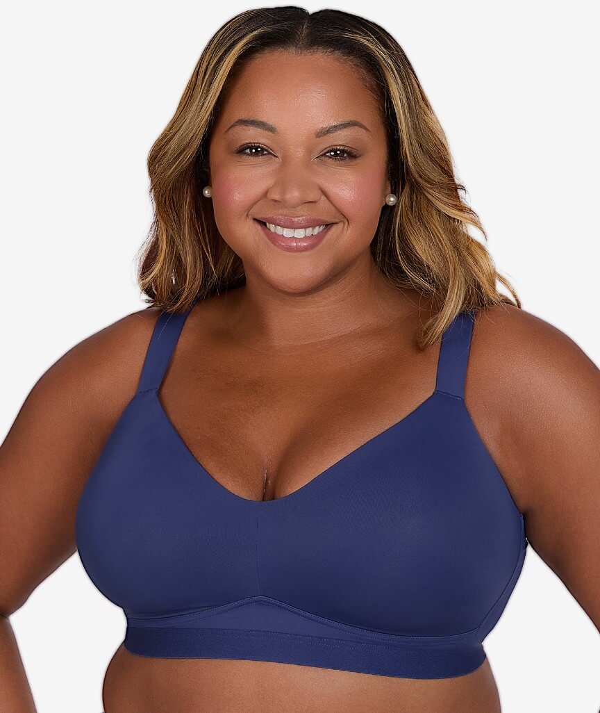 Leading Lady The Aurora Lightly Lined Microfiber Wire-free Bra - Skipper Blue 