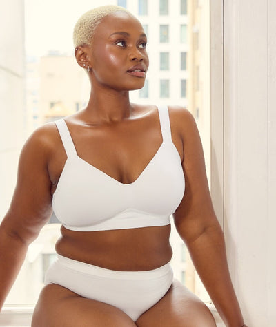 Leading Lady The Aurora Lightly Lined Microfiber Wire-free Bra - White