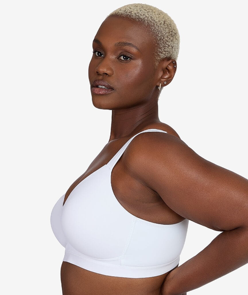 Leading Lady The Aurora Lightly Lined Microfiber Wire-free Bra - White