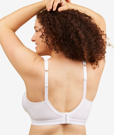 Leading Lady The Evie Plus Size Wire-free Cotton Comfort Bra - White