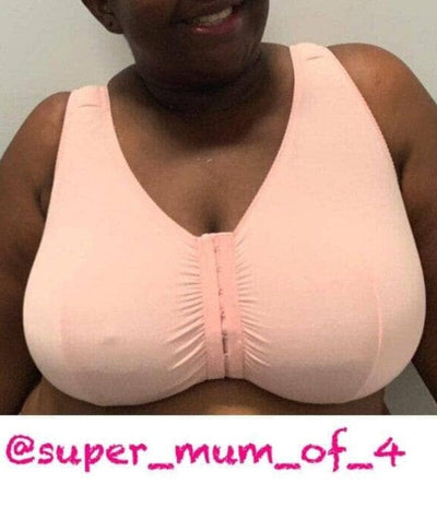 Leading Lady The Meryl Cotton Front Opening Wirefree Leisure Bra - Warm Taupe Bras 