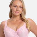 Triumph Embroidered Minimizer Bra - Powder Pink