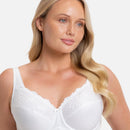 Triumph Embroidered Minimizer Bra - White