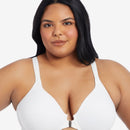 Leading Lady The Adela Front-Closure Underwire Racerback T-Shirt Bra - White