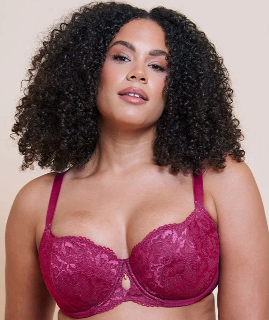Curvy Kate Boost Sweetheart Padded Balcony Bra - Magenta Pink 