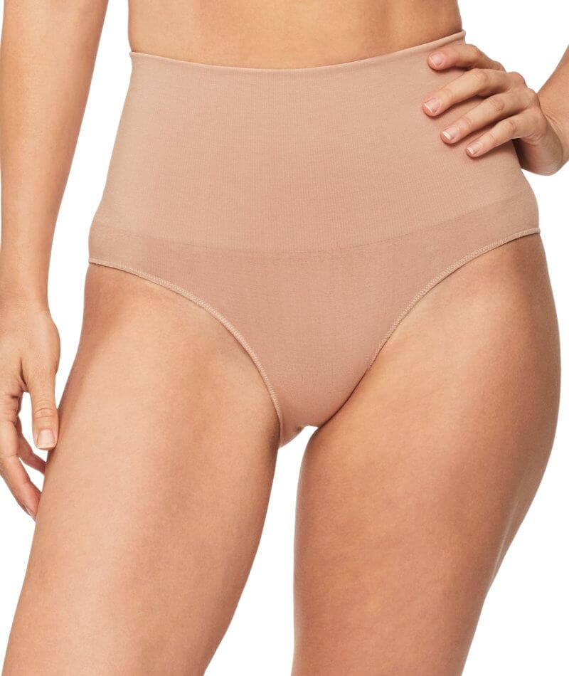 Nancy Ganz Bamboo Essentials Waisted Brief - Mahogany Shapewear  