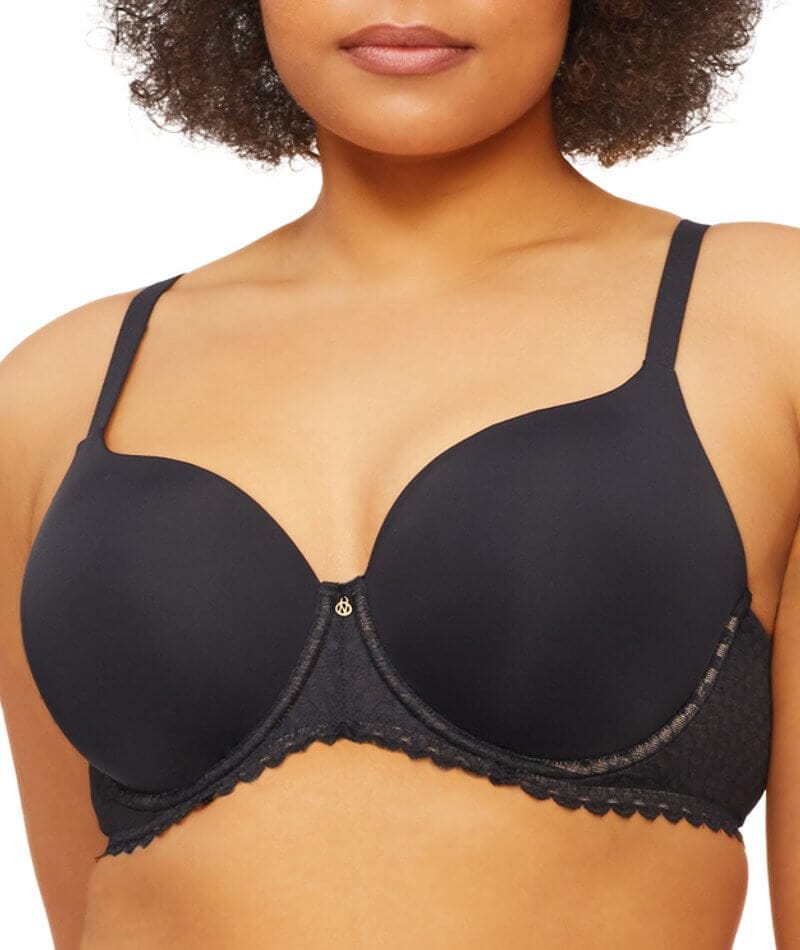 Nancy Ganz Revive Ava Lace Full Coverage Contour Bra - Black Bras  