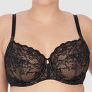 Natori Statement Supportive Full Figure Underwired Lace Bra - Black/Cafe