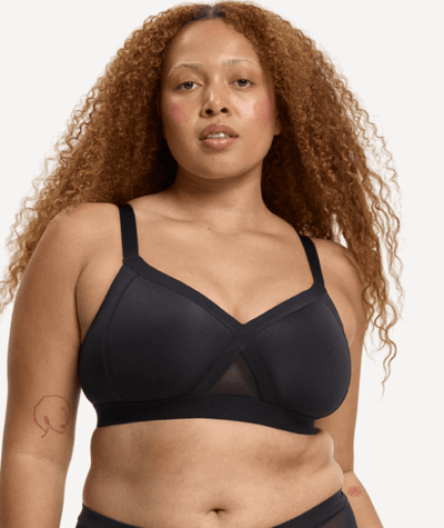 Nala Support Wirefree Bralette Padded - Licorice – 10DD