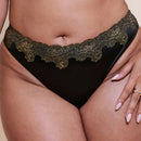 Curvy Kate Boost Lace Tanga Brief - Black/Gold